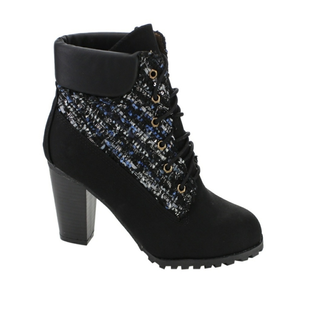 New Women's Bootie Fabric Upper Design with lace